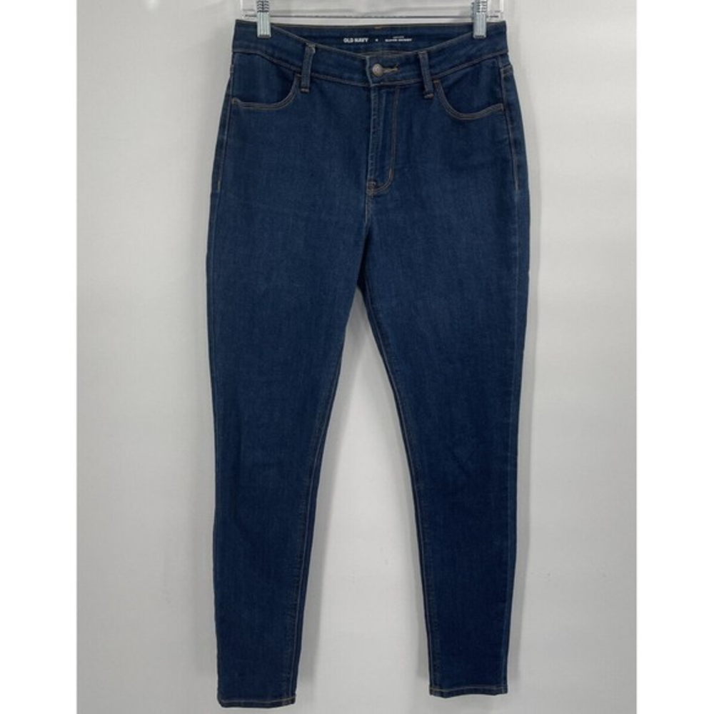 Old Navy 4 Super Skinny Jeans Womens‎ Dark Wash High Rise Stretch Denim